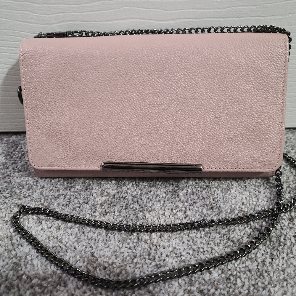 Dusty Rose leather wallet purse